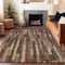 Homeroots 10' X 14' Coffee And Brown Striped Washable Indoor Outdoor Area Rug 608945 - alternate 5