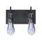 Besa Lighting Wish Wall, Blue/Clear, Black, 2x4W LED Filament 2WG-WISHBL-EDIL-BK - alternate 1