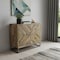 Homeroots 34in Shades of Natural Brown Solid Wood Accent Chest With A Door and Shelves 489018 - alternate 6