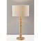 Homeroots 28" Brown Solid Wood Candlestick Table Lamp With Off White Drum Shade 524632 - alternate 7