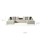Homeroots Cream Velvet U Shaped Sofa and Chaise Sectional With Toss Pillows 643881 - alternate 8