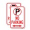 Signmission No Parking No Parking Symbol and Arrow Pointing Left a, 18'' X 24'', Heavy Gauge Aluminum, 2PK A-1824-2PACK-23819 - alternate 1