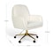 Martha Stewart Clara Upholstered Office Chair in Off White/Polished Brass CH-240231-1-CR-GLD-MS - alternate 5