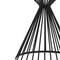 Homeroots 47" Clear And Black Rounded Glass And Iron Pedestal Base Dining Table 370721 - alternate 5