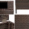 Happimess Keaton Modern 24.13-Gallon All-Weather Wicker/Metal Lidded Hideaway Outdoor Trash Can, Brown HPM1203A - alternate 8