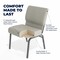 Flash Furniture Hercules Church Chair, Gray Back, 21-1/4 in W 25" L 33" H, Fabric Seat FD-CH0221-4-SV-GYDOT-GG - alternate 7