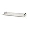 Homeroots 35in White and Natural Wood Indoor Outdoor Tray With Handles 376044 - alternate 1
