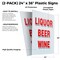 Signmission Liquor Beer Wine, Plastic Signs Only 24 Inch x 36 Inch, Corrugated Plastic, 2PK CSB-2436-2PACK-Liquor Beer Wine - alternate 2