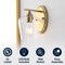 Jonathan Y Jayne 6" 1-Light Iron/Glass Cottage Rustic LED Vanity Light, Brass Gold JYL7545B - alternate 6