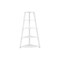 Homeroots White Wood Four Tier Corner Bookcase 332801 - alternate 4