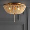 Jonathan Y Allison 15" 3-Light Shabby Chic Farmhouse Wood Beaded/Metal LED Flush Mount, Antique Gold/Cream JYL9019A - alternate 10