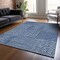 Homeroots 5' X 8' Navy Blue And Ivory Geometric Washable Indoor Outdoor Area Rug 600757 - alternate 7