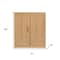 Homeroots Set Of Two Natural Wood Corner Accent Cabinet With Two Doors 719680 - alternate 2