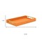 Homeroots 16" Orange And Gold Faux Shagreen Handmade Serving Tray With Handles 625650 - alternate 12