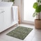 Homeroots 2' X 3' Blue and Green Floral Washable Non Skid Indoor Outdoor Area Rug 564329 - alternate 5