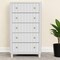Homeroots 28" White Solid Wood Five Drawer Chest 524134 - alternate 1