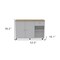 Homeroots White and Natural 54in Rolling Kitchen Island With Storage 477893 - alternate 3