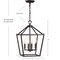 Jonathan Y Pagoda 12" 4-Light Classic Traditional Metal Cage Lantern LED Pendant, Oil Rubbed Bronze JYL7436A - alternate 11