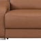 Homeroots 103" Chestnut Italian Leather Reclining USB Sofa 632888 - alternate 5