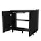Homeroots 39in Black And Silver Accent Cabinet With One Shelf 518209 - alternate 3