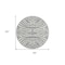 Homeroots 8' Gray And Ivory Round Animal Print Washable Indoor Outdoor Area Rug 600620 - alternate 8