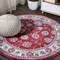 Jonathan Y Modern Persian Vintage Moroccan Traditional Red/Ivory 6 ft Round Area Rug MDP101F-6R - alternate 1
