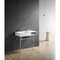 Kingston Brass 36-Inch Solid Surface Console Sink with Stainless Steel Legs, 8-Inch, 3-Hole KVPB3368SQA81 - alternate 5
