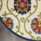 Homeroots 5' Navy Blue Beige Green Blue And Red Round Floral Indoor Outdoor Area Rug 546783 - alternate 8
