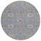 Homeroots 8' Denim Blue Ivory And Coral Round Floral Washable Indoor Outdoor Area Rug 604769 - alternate 6
