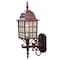 Homeroots Dark Brown Window Pane Lantern Wall Sconce 398599 - alternate 1
