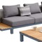 Armen Living Polo Aluminum and Teak Wood Outdoor Coffee Table in Gray SETODPO4SEBOX4 - alternate 4