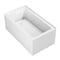 Kingston Brass 54" Acrylic Rectangular 2-Wall Corner Alcove Tub, Left Hand Drain, Glossy White VTAP5430L22TS - alternate 1