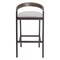 Homeroots Set of Two 31" Gray and Espresso Fabric and Solid Wood Low Back Bar Height Bar Chairs, 2PK 571490 - alternate 5