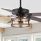 Jonathan Y Joanna 52" 2-Light Rustic Industrial Iron/Wood/Seeded Glass Mobile-App/Remote-Controlled LED Ceiling JYL9611A - alternate 8