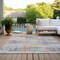 Homeroots 9' X 12' Ivory Orange And Blush Abstract Washable Indoor Outdoor Area Rug 588754 - alternate 6