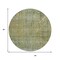 Homeroots 8' Green And Ivory Round Abstract Washable Indoor Outdoor Area Rug 631097 - alternate 4