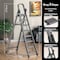 Wrightmaster 7 ft. 8-Step Steel Step Ladder, 11 ft. Reach w/Non-Marring Feet 300 lb. Capacity ZoroQHL8BT - alternate 3