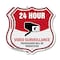 Signmission 24 Hour Surveillance Shield Sign Video S, 12 inch X 12 inch, Plastic Sign, 2PK SHI-P-2PACK-12-348 - alternate 1