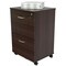 Homeroots Espresso Finish Wood Rolling Filing Cabinet 249815 - alternate 5