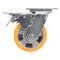 Vestil Polyurethane Swivel With Total Brake Caster 5 In. Diameter x 2 In. Width 990 lb Orange/Gray CST-VE-5X2PUA-SWTB - alternate 6