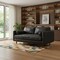 Homeroots 72" Black Leather Sofa With Brown Legs 640974 - alternate 6