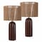 Jonathan Y Hazel 24" Bohemian Coastal Fluted Scalloped Cylinder Resin w/Hand-Woven Paper Rope Drum Shade L, 2PK JYL5511B-SET2 - alternate 6