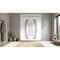 Vdomdoors Metal Double Doors Deux 6500 White Enamel Frosted Glass Top Transom Entry Modern Painted (W72xH80+1 DEUX6500DEXD-BEM-W72xH80+16-RH-I - alternate 3