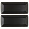 Gibson Elite Soho Lounge 2 Piece 11.75 Inch Rectangular Platter Set in Matte Black 99803.02R - alternate 1