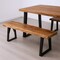Homeroots 68" Brown and Black Solid Wood And Metal Live Edge Dining Bench 565286 - alternate 8