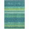 Homeroots 9' X 12' Teal Blue Lime Green And Turquoise Striped Washable Indoor Outdoor Area Rug 614843 - alternate 7