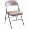 Lorell Steel Folding Chairs, Vyl Beige Seat, PK4 LLR62501 - alternate 1
