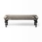 Homeroots 55in Gray and Black Upholstered Cotton Blend Floral Distressed Bench 376181 - alternate 1