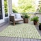 Homeroots 8' X 10' Artichoke Green And Ivory Geometric Washable Indoor Outdoor Area Rug 594824 - alternate 7