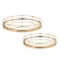 Homeroots Set of Two Gold Solid Wood Round Vanity Tray 574197 - alternate 1